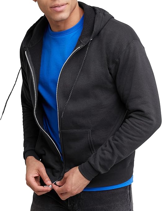 Hanes mens Ecosmart Fleece Full-zip Hoodie, Zip-up Hooded Sweatshirt